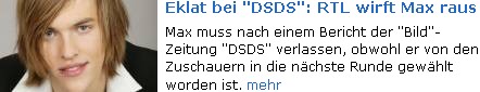 DSDS Max raus